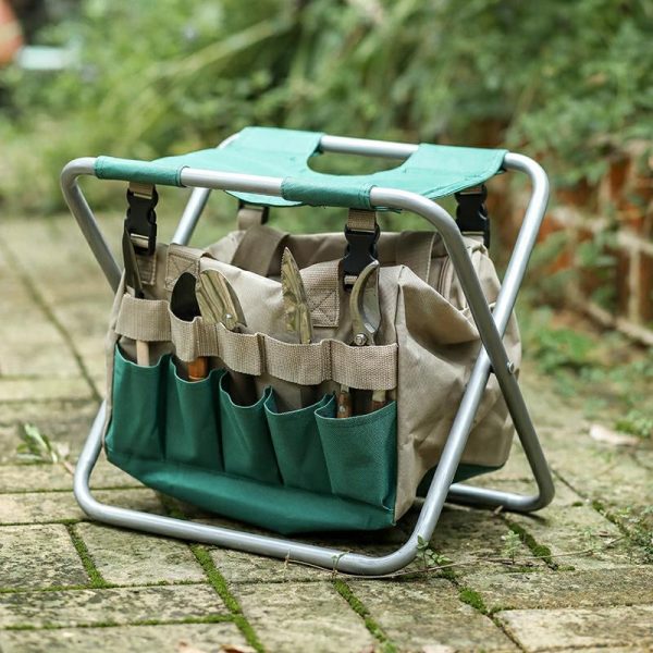 Bolsa De Armazenamento Multifuncional Para Ferramentas De Jardinagem, Banco Dobrável Em Material De Lona, Ideal Para Armazenar Pá E Tesoura, Bolsa De Ferramentas Portátil.  |   Ferramentas De Jardinagem Ferramentas De Jardinagem Ferramentas De Jardinagem