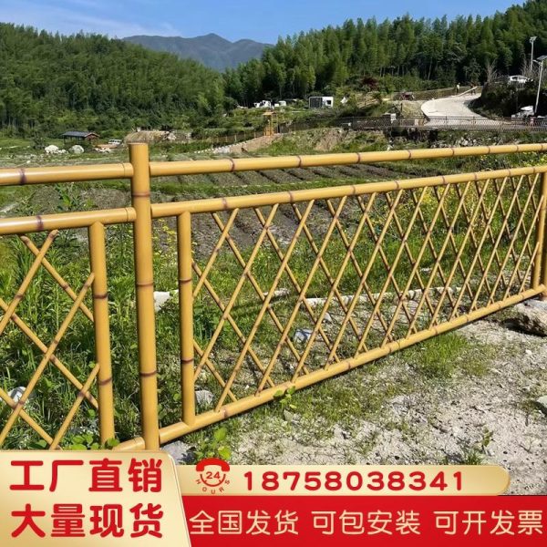 Guarda-Corpos De Aço Inoxidável Imitando Bambu Em Zhejiang, Cercas Para Parques Turísticos, Cercas Para Novas Zonas Rurais, Cercas Para Hortas E Jardins.  |   Cerca De Bambu Cerca De Bambu Cerca De Bambu